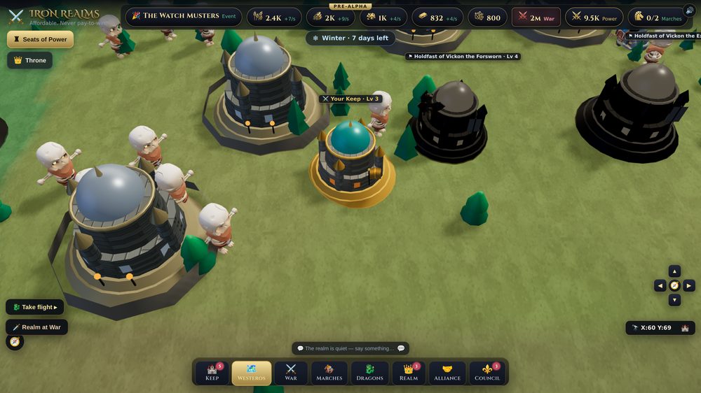 Iron Realms holdfasts and rival keeps